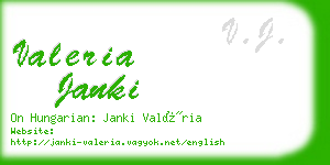 valeria janki business card